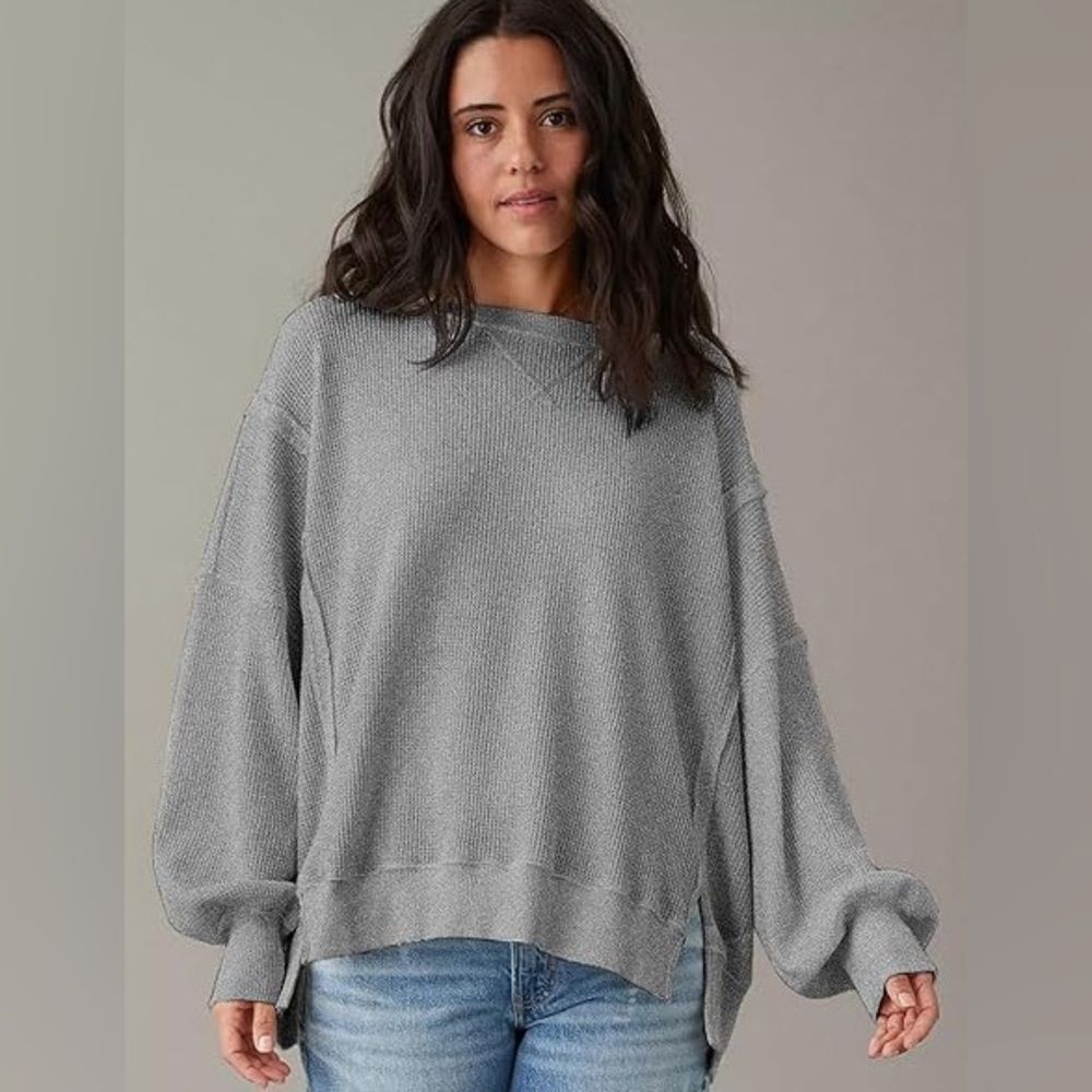 We the Free Oversized Knit Slouchy Tunic Pull Over Crewneck Sweater Sz M
